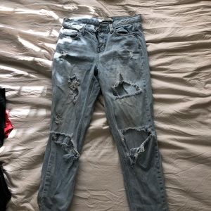 Ripped mom jeans